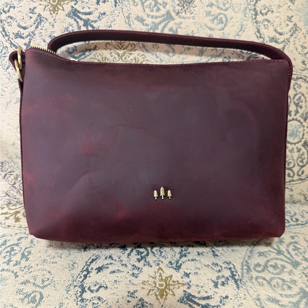 Portland Leather Goods Large Slouchy in Merlot - C grade